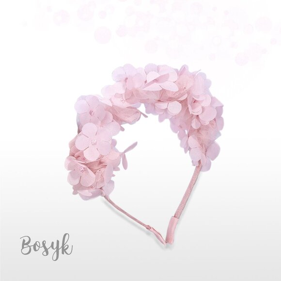 Sweet Hydrangea Headband- Light Pink- Headband For Girls- Headband Flower Girls - Picture 1 of 1